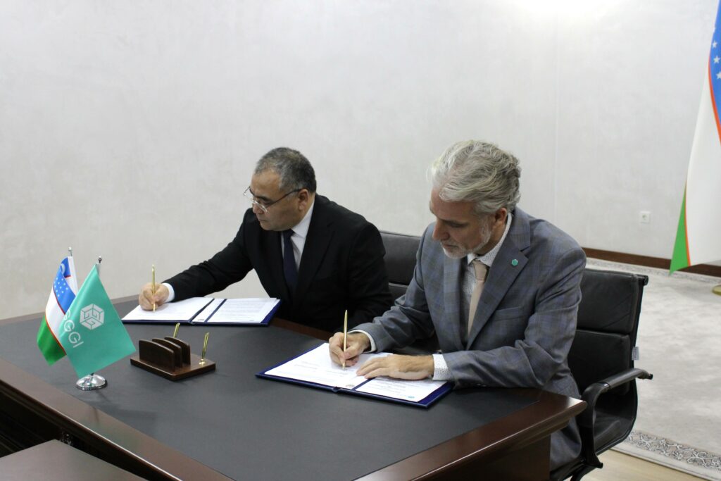 MoU signing by GGGI Uzbekistan and Ministry of Agriculture of Uzbekistan